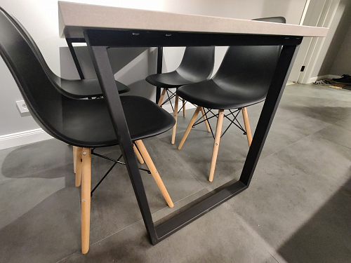 Стол Лота Лофт 140 25 мм черный матовый / бетон фото покупателя 367