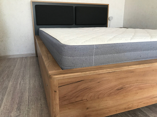 Двуспальная кровать Клауд 160х200 парящая дуб крафт золотой / антрацит фото покупателя 549