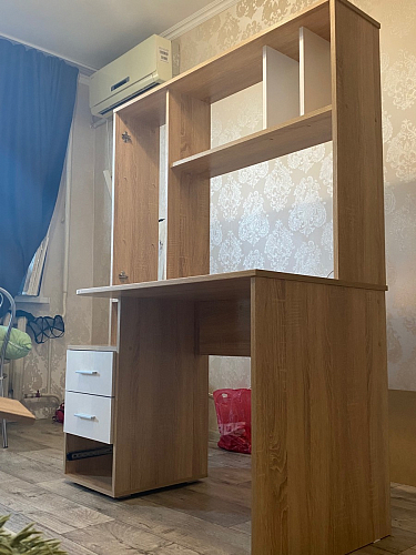 Стол компьютерный КСТ-16 бетон / белый фото покупателя 46