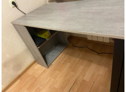 Письменный стол Битти Лофт 116х60х75 дуб вотан / черный матовый фото покупателя 95