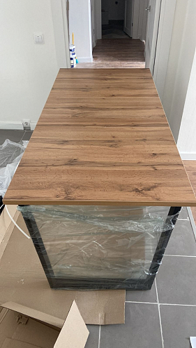 Стол раскладной Лота Лофт 120 25 мм юта / черный матовый фото покупателя 876