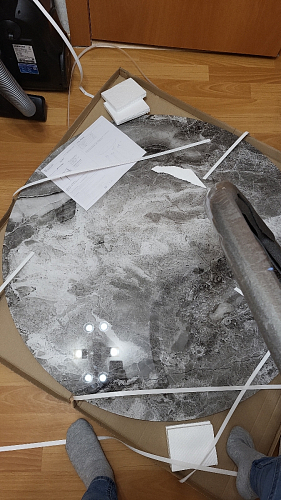 Стеклянный стол Анселм белый фото покупателя 18