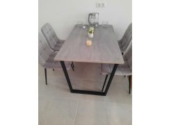 Деревянный стол Лота Лофт 120(160)х75 черный матовый / бетон светлый фото покупателя 812