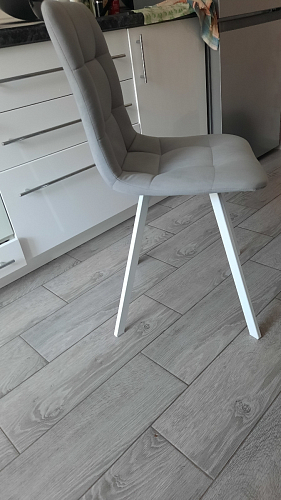 Стул на металлокаркасе Чилли К светло-серый велюр / черный каркас фото покупателя 723