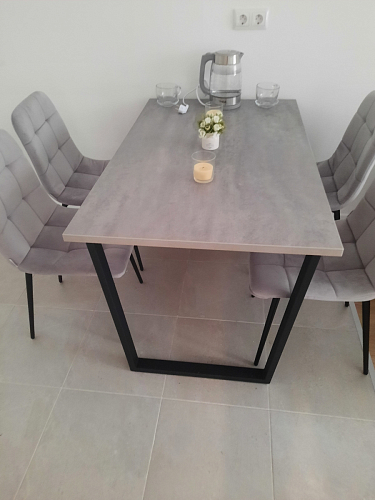 Стол раскладной Лота Лофт 120 25 мм юта / черный матовый фото покупателя 812