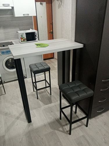 Барный стул Лофт микровелюр катания блэк / черный матовый фото покупателя 134