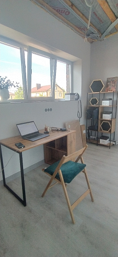 Письменный стол Фред Лофт дуб делано светлый / белый матовый фото покупателя 16