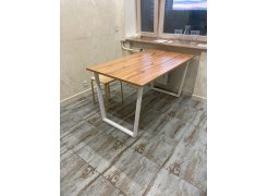 Деревянный стол Лота Лофт 120(160)х75 черный матовый / бетон светлый фото покупателя 686