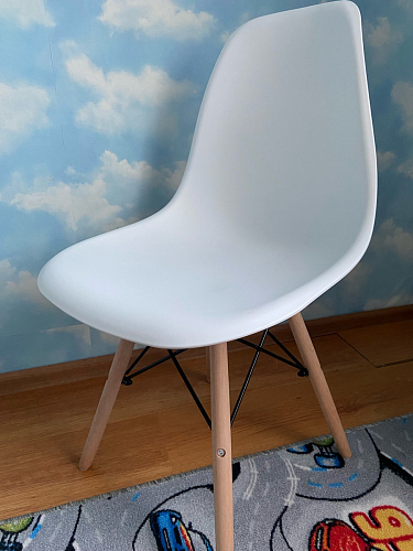 Пластиковый стул Eames PC-015 серо-голубой / дерево фото покупателя 369