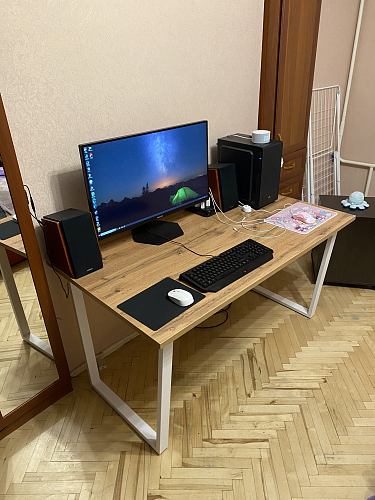 Деревянный стол Лота Лофт 140х80 дуб крафт табачный / черный матовый фото покупателя 1009