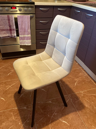 Стул на металлокаркасе Чилли бежевый / белый каркас фото покупателя 878