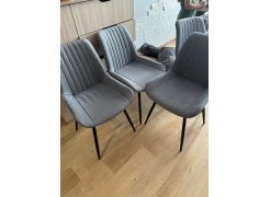 Стул на металлокаркасе Вейв светло-серый (hl 63) / 10К черный каркас фото покупателя 121