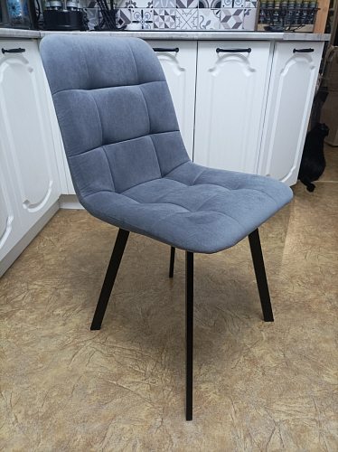 Стул на металлокаркасе Чилли серый велюр / черный фото покупателя 447