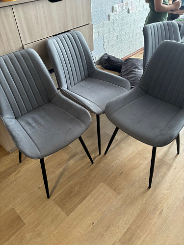 Стул на металлокаркасе Седа К латте / черный фото покупателя 121