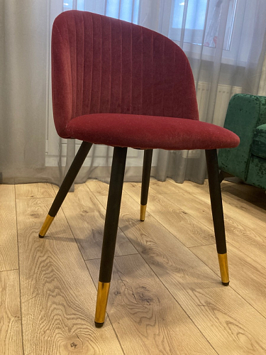 Стул на металлокаркасе Gabi 1 темно-серый / черный фото покупателя 71