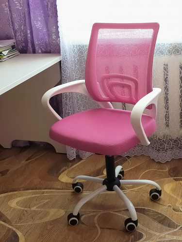 Компьютерное кресло Ergoplus белое / розовое фото покупателя 10