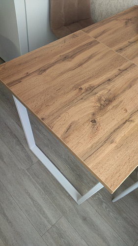 Стол Лота Лофт 140 25 мм черный матовый / бетон фото покупателя 430