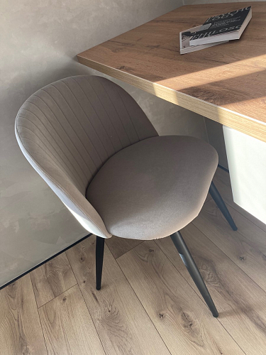 Стул на металлокаркасе Gabi 1 light blue / black / gold фото покупателя 235