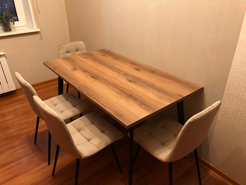 Стол Тринити Лофт 120 25 мм черный матовый / юта фото покупателя 36