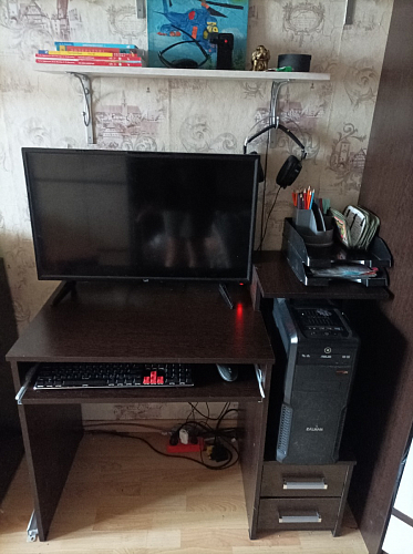 Компьютерный стол Джаз-24 левый дуб молочный фото покупателя 19