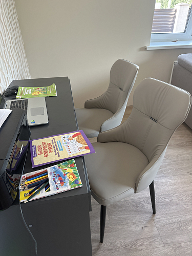 Стул на металлокаркасе Neli gray / black фото покупателя 1