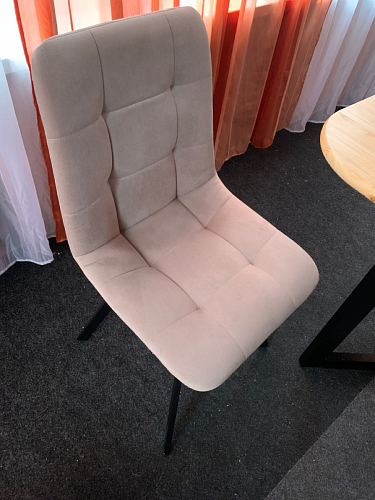 Стул на металлокаркасе Чилли черный / голубой фото покупателя 827