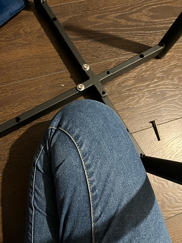 Стул на металлокаркасе Seda 01 blue / gold / black фото покупателя 52