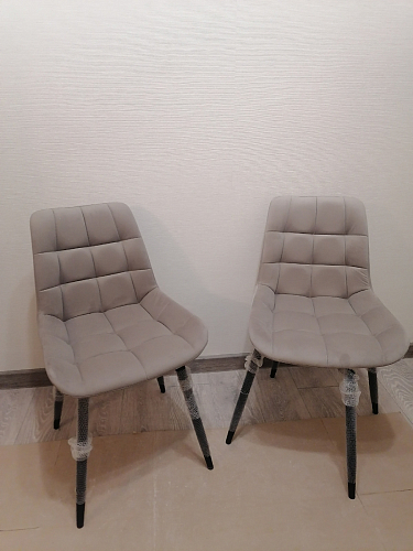 Стул на металлокаркасе Челси морская волна / черный фото покупателя 233