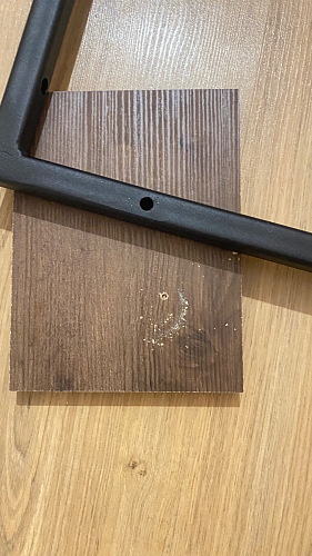 Письменный стол Лео Лофт дуб делано темный / белый матовый фото покупателя 22