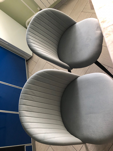 Стул на металлокаркасе Gabi dark beige / black / silver фото покупателя 241