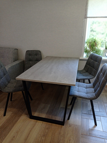 Деревянный стол Лота Лофт 140х80 дуб крафт табачный / черный матовый фото покупателя 910