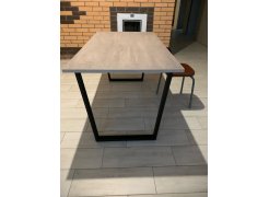 Стол Лота Лофт 140 25 мм черный матовый / бетон фото покупателя 421