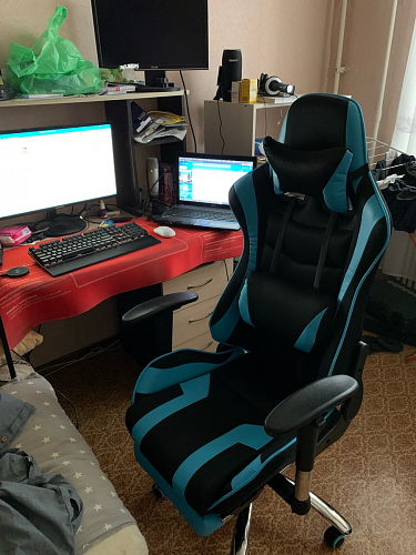 Компьютерное кресло Kano 1 light blue / black фото покупателя 120