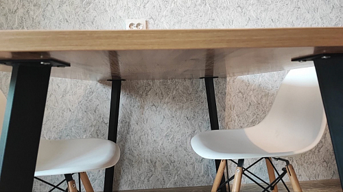 Стол Тринити Лофт 120 32 мм дуб галифакс табако / черный матовый фото покупателя 39