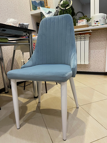 Стул на металлокаркасе Kora light purple / black фото покупателя 48