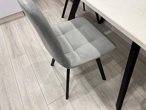 Стул на металлокаркасе Чилли светло-серый / белый каркас фото покупателя 146