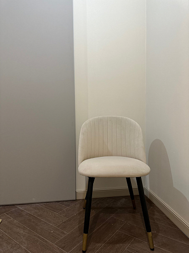 Стул на металлокаркасе Gabi 1 light blue / black / gold фото покупателя 640