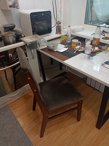 Стол Лота Лофт 140 25 мм черный матовый / бетон фото покупателя 997