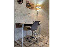 Письменный стол Леон Лофт дуб делано темный / черный матовый фото покупателя 17