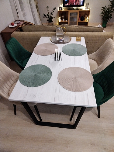 Деревянный стол Лота Лофт 120x75 дуб крафт табачный / черный матовый фото покупателя 522