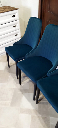 Стул на металлокаркасе Kora green / black фото покупателя 61