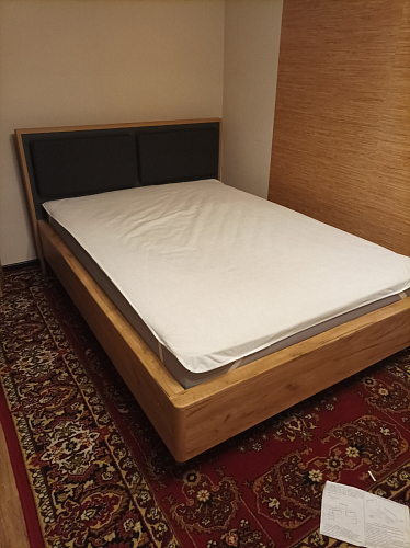 Двуспальная кровать Клауд 160х200 парящая дуб крафт золотой / антрацит фото покупателя 324