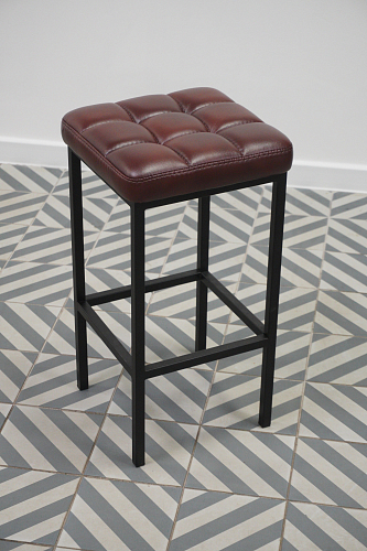 Барный стул Лофт ткань канди грей / черный матовый из шоурума 4