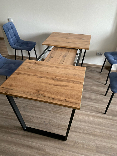 Стол Лота Лофт 140 25 мм черный матовый / бетон фото покупателя 565