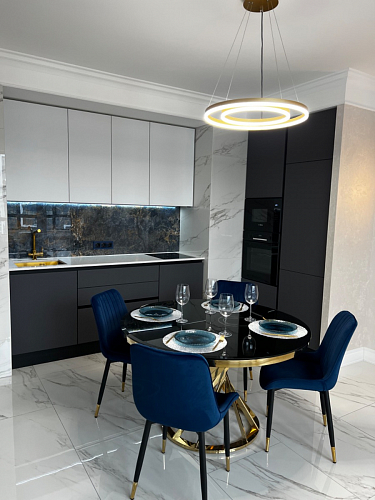 Стул на металлокаркасе Seda 1 latte / black / gold фото покупателя 1