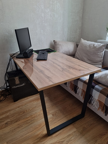 Деревянный стол Лота Лофт 120x75 дуб крафт табачный / черный матовый фото покупателя 693