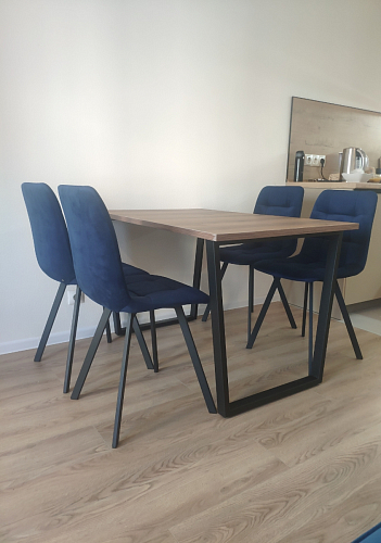 Стол раскладной Лота Лофт 120 25 мм юта / черный матовый фото покупателя 660