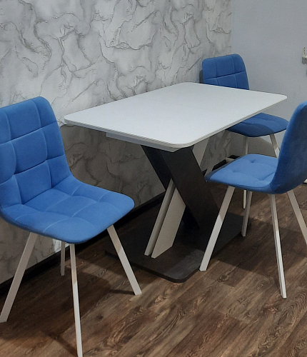 Стул на металлокаркасе Чилли К черный / зеленый фото покупателя 696