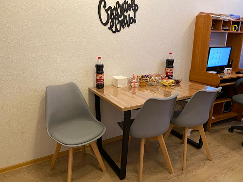 Деревянный стол Лота Лофт 120х75 белый матовый / дуб крафт золотой фото покупателя 31