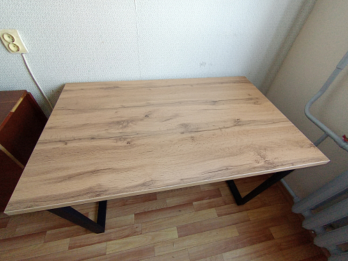 Стол Лота Лофт 140 25 мм черный матовый / бетон фото покупателя 277